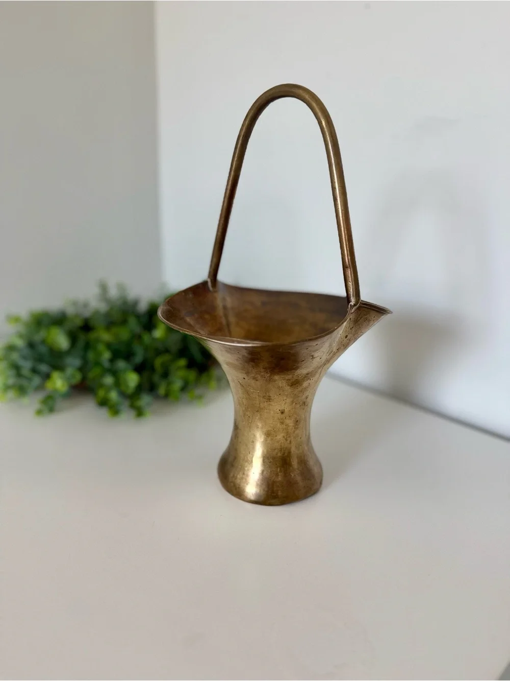 Vintage Brass Decorative Handled Vase - Home Accents